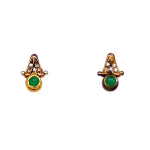 Yellow Gold & Emerald Earrings