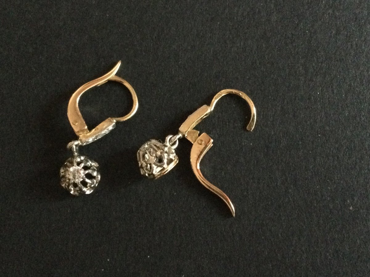 Xlx Gold And Diamond Sleeper Earrings-photo-2