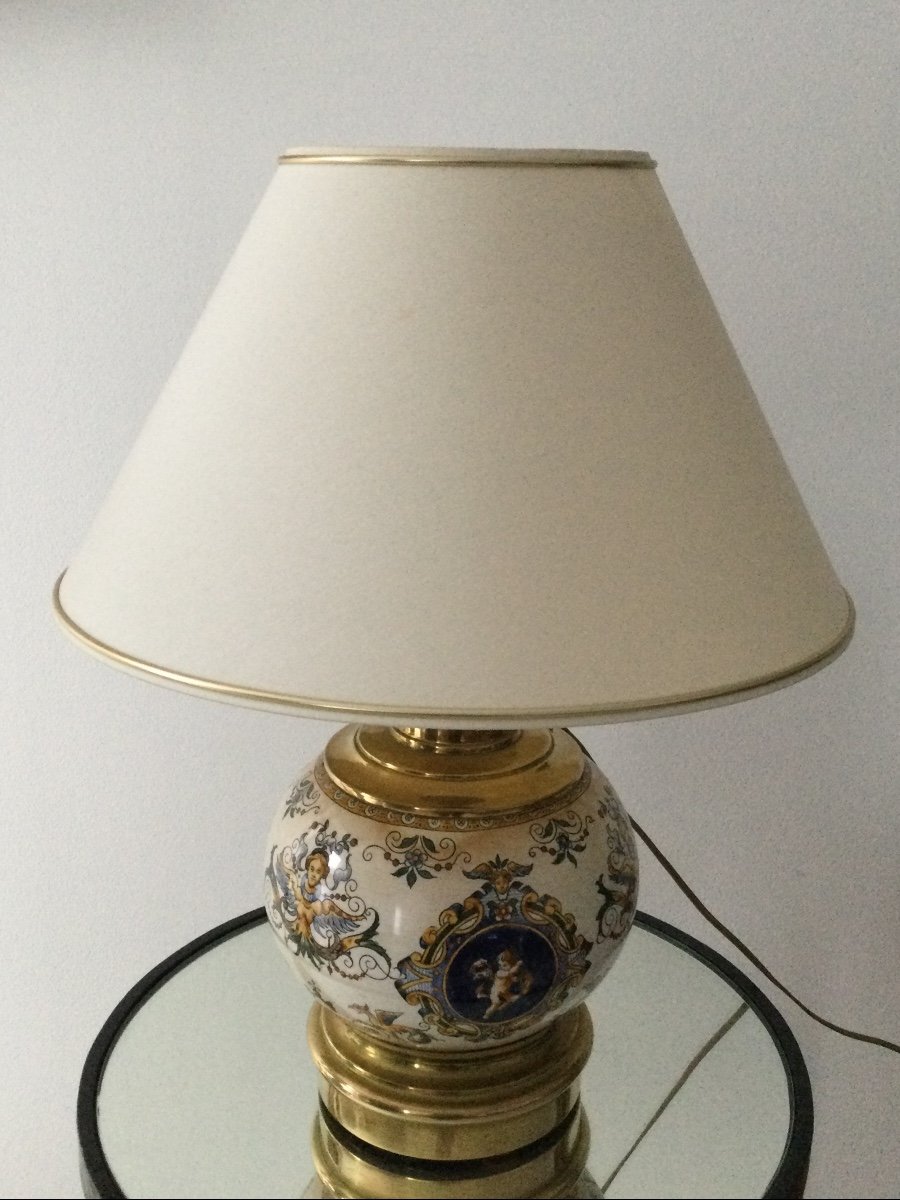 Gien Earthenware Table Lamp