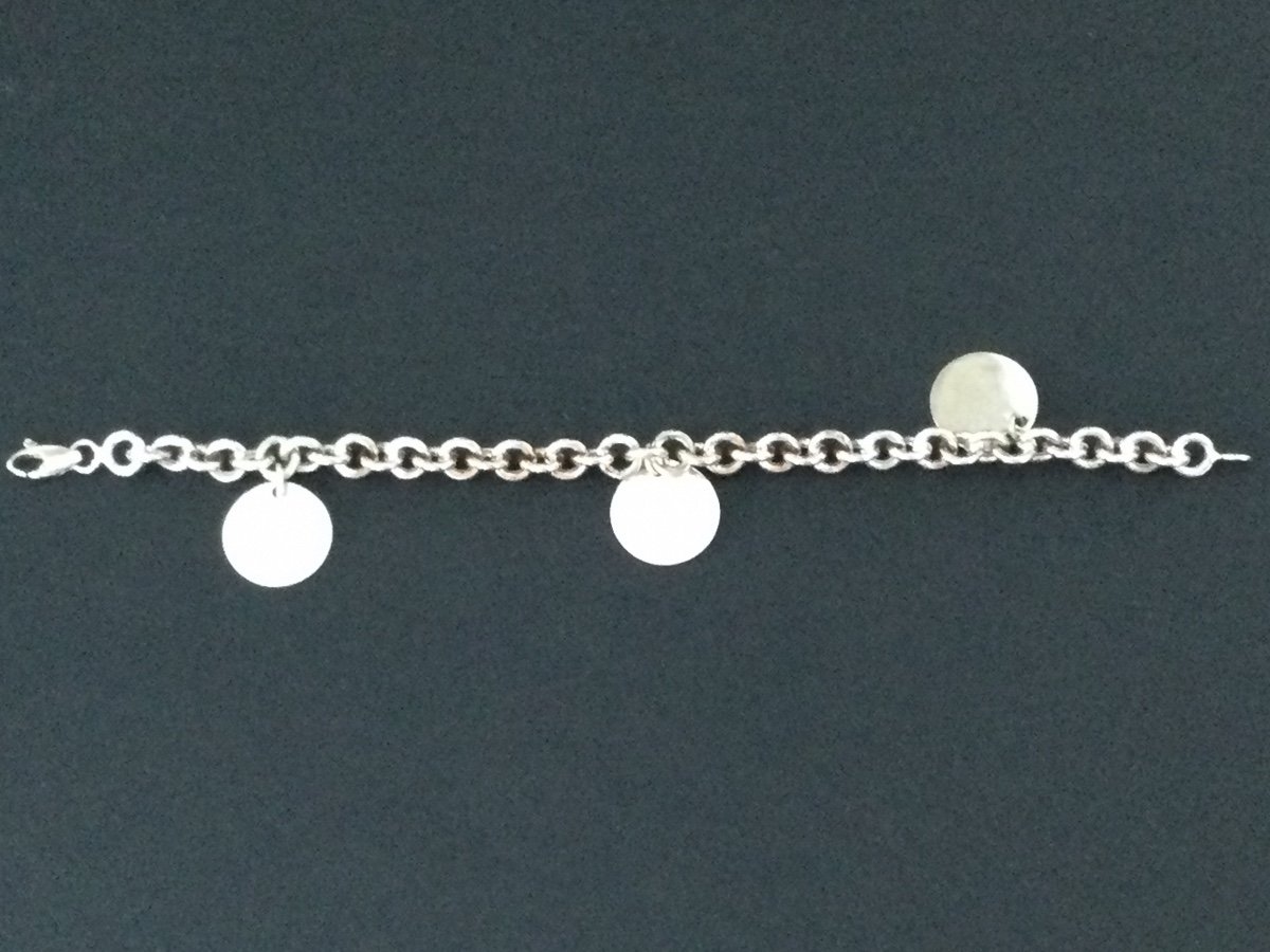 Bracelet Argent Avec Médailles Pendeloques -photo-2