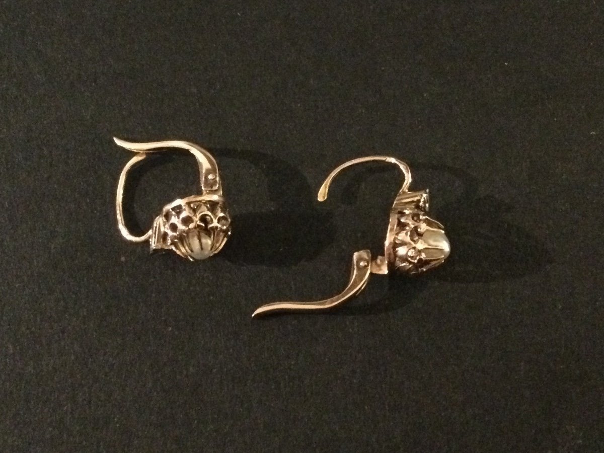 Rose Gold Sleeper Earrings-photo-2