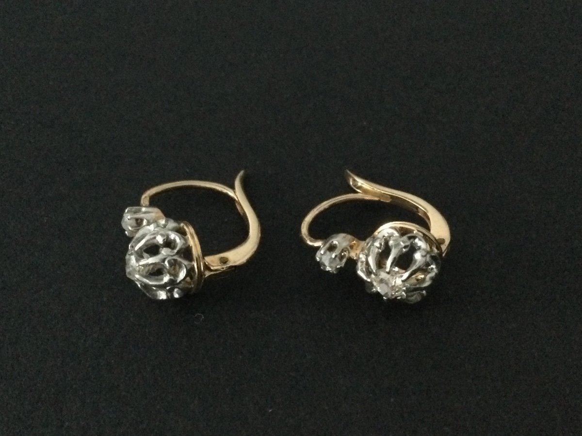 Gold And Diamond Sleeper Earrings XIX -photo-2