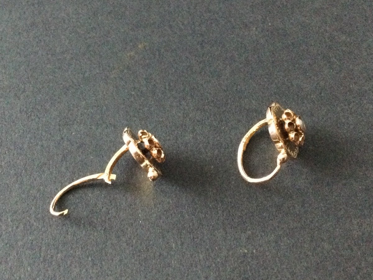 Boucles D’oreilles Dormeuses Or Napoléon lll-photo-4