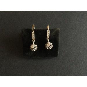 Xlx Gold And Diamond Sleeper Earrings