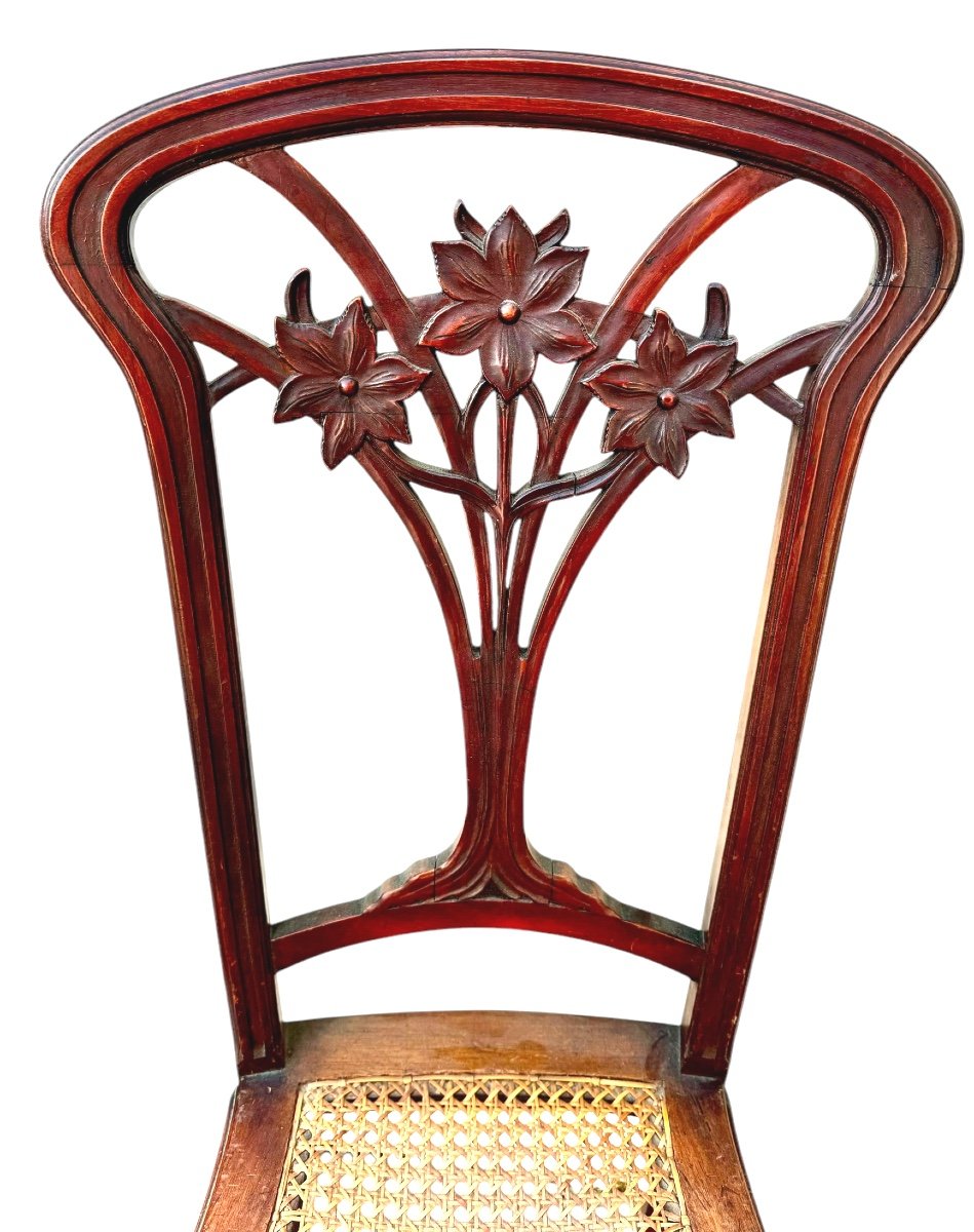 Paire De Chaises Art Nouveau -photo-3