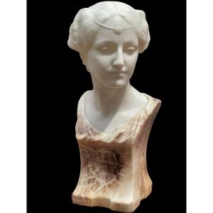 Art Nouveau Marble Bust 