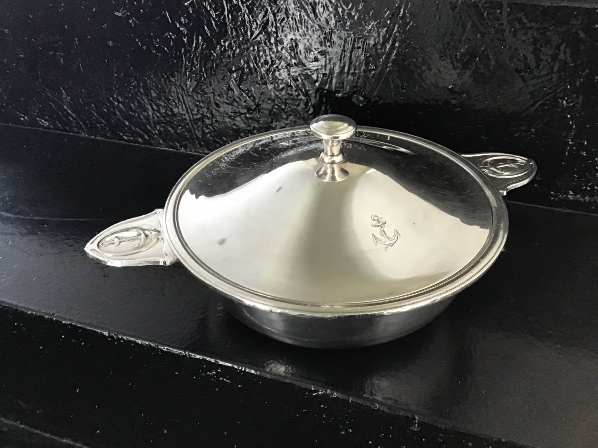 Tureen In Silver Plated Marine Anchor "royal"-photo-4