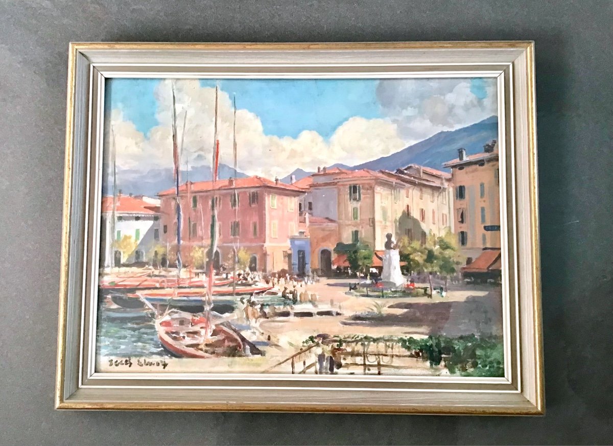 Painting On Isorel View Of Antibes? Signed And Dated 1964