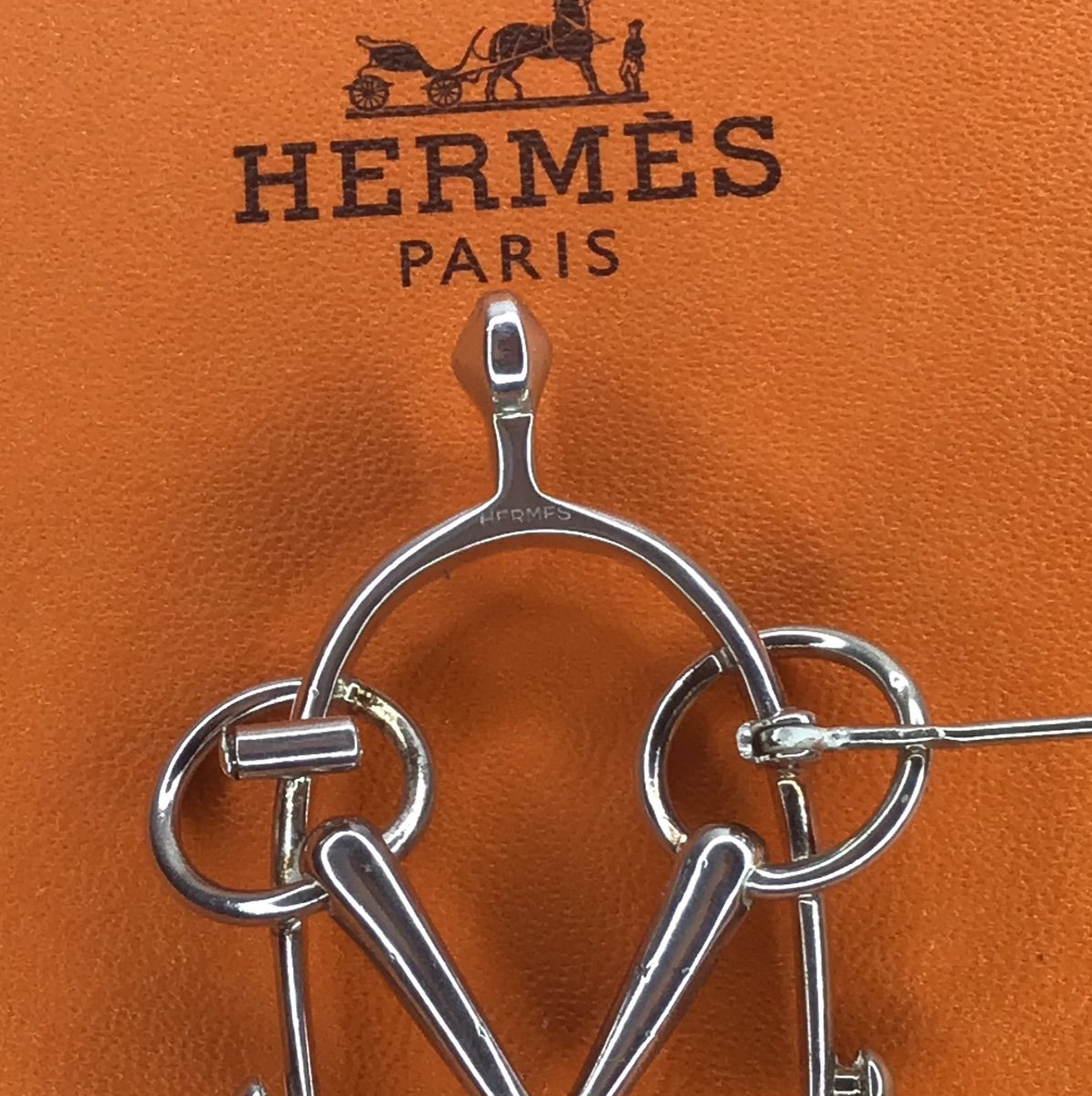 Broche Vintage  Hermès En Argent -photo-3