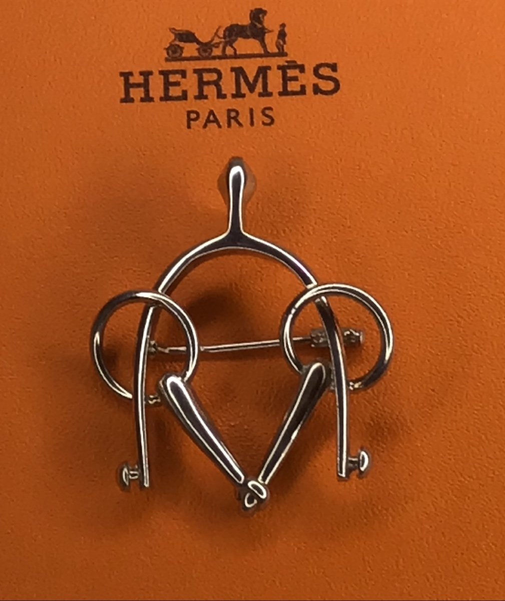 Broche Vintage  Hermès En Argent 