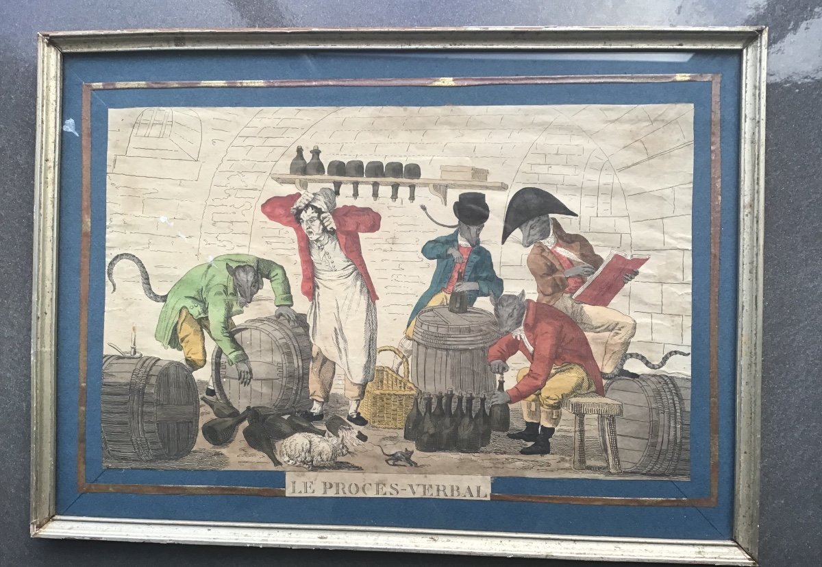 Série De 3 Gravures Humoristiques Fin 18eme Siècle  Att à Louis - Charles Ruotte ( 1754-1806?)-photo-3