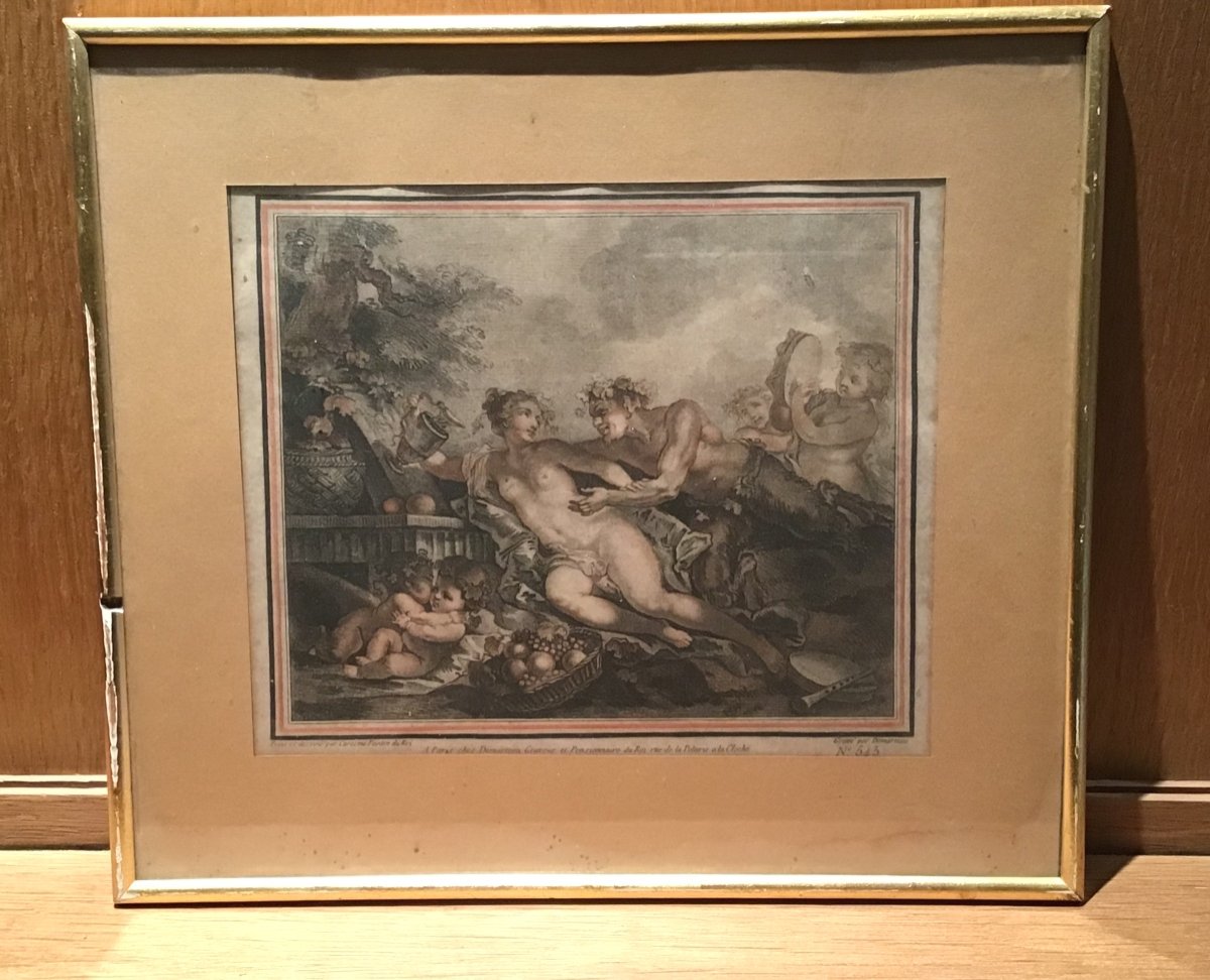 Gravure  Par Caresme  Peintre Du Roi 18 eme siècle -photo-2