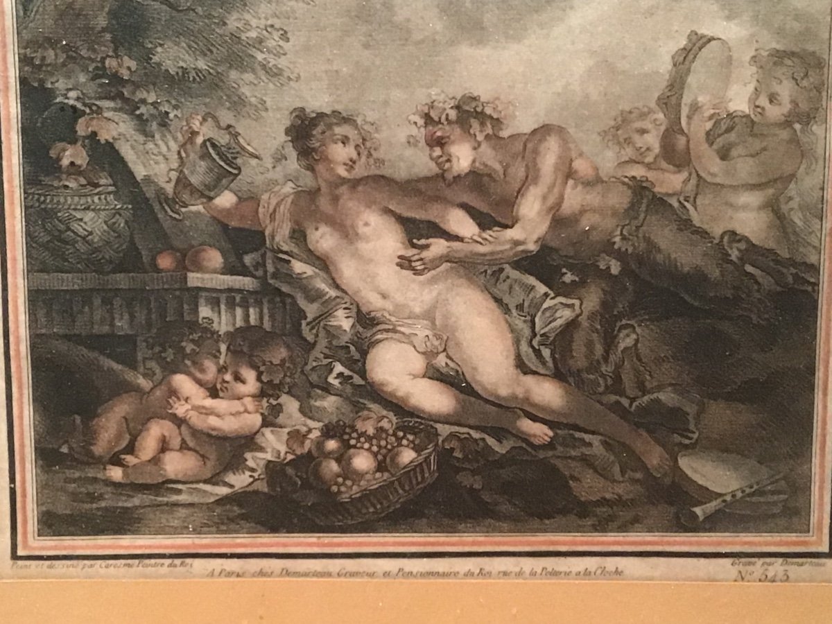 Gravure  Par Caresme  Peintre Du Roi 18 eme siècle -photo-4