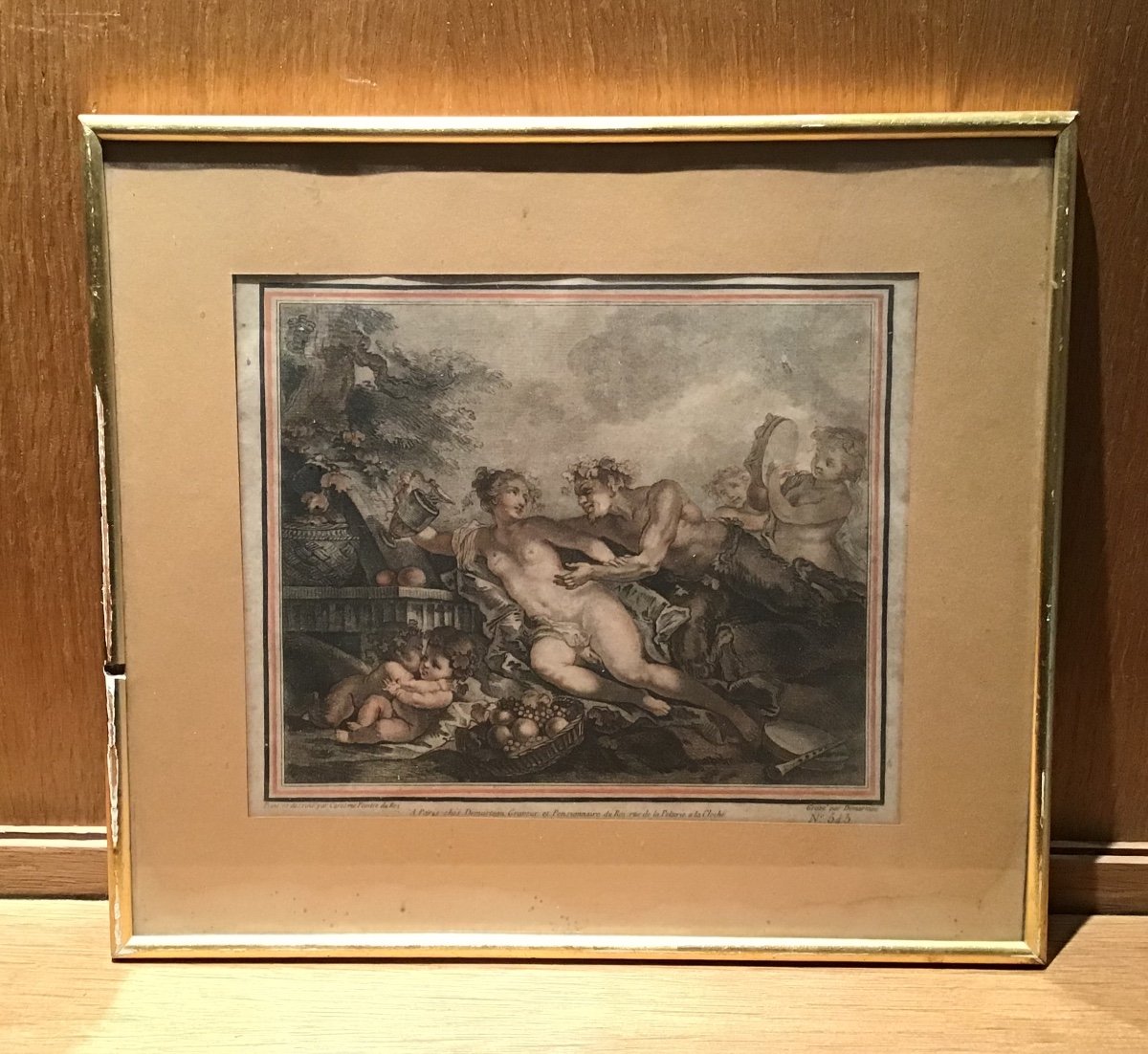 Gravure  Par Caresme  Peintre Du Roi 18 eme siècle -photo-1