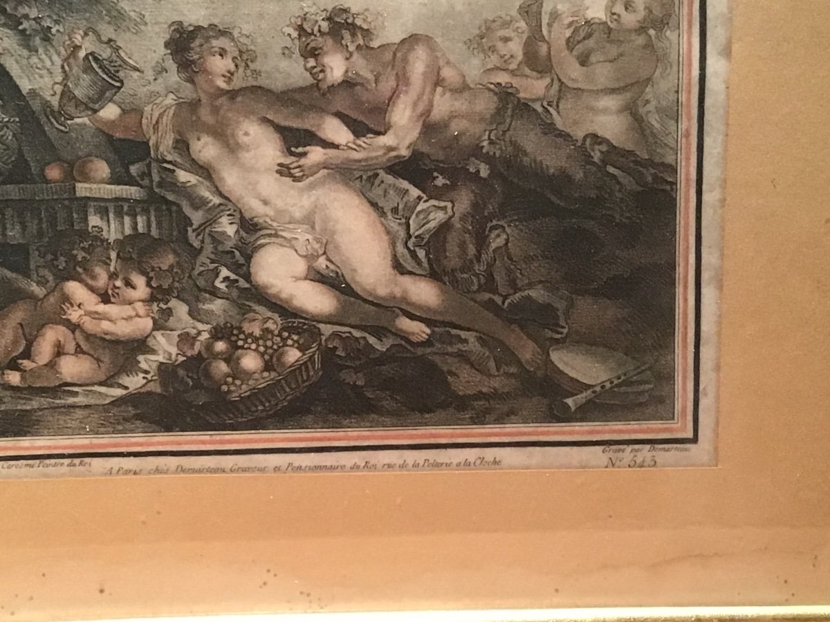 Gravure  Par Caresme  Peintre Du Roi 18 eme siècle -photo-2