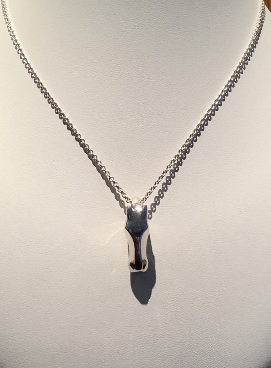 Hermès Silver Horse Pendant Necklace-photo-2