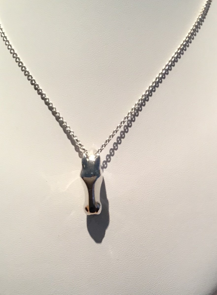 Hermès Silver Horse Pendant Necklace