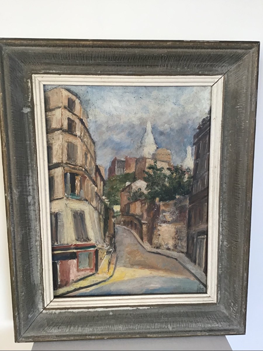 Oil On Isorel Signed And Dated 1951-photo-2