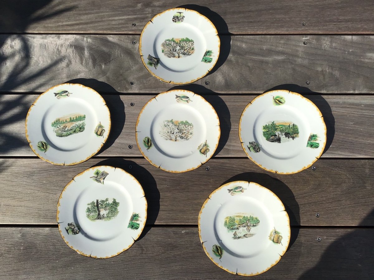 1950s Hunting And Fishing Themed Dinner Service Set -photo-3