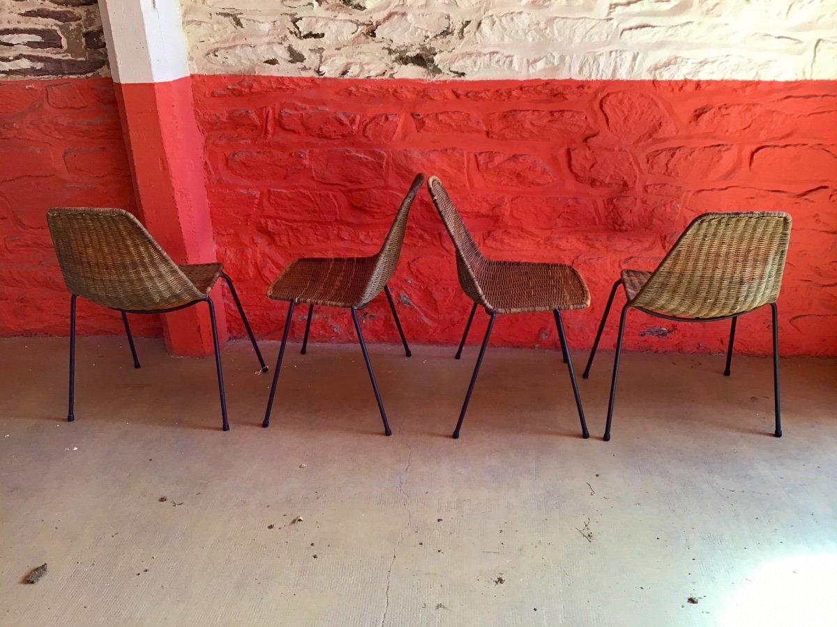 Series Of 4 Chairs 1950 Gian Franco Legler