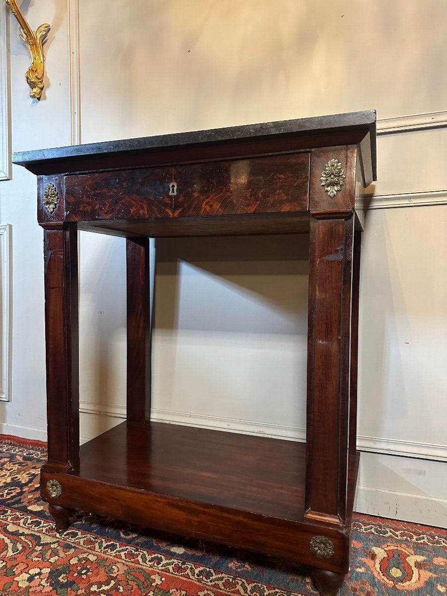 Empire Period Console In Mahogany.-photo-1