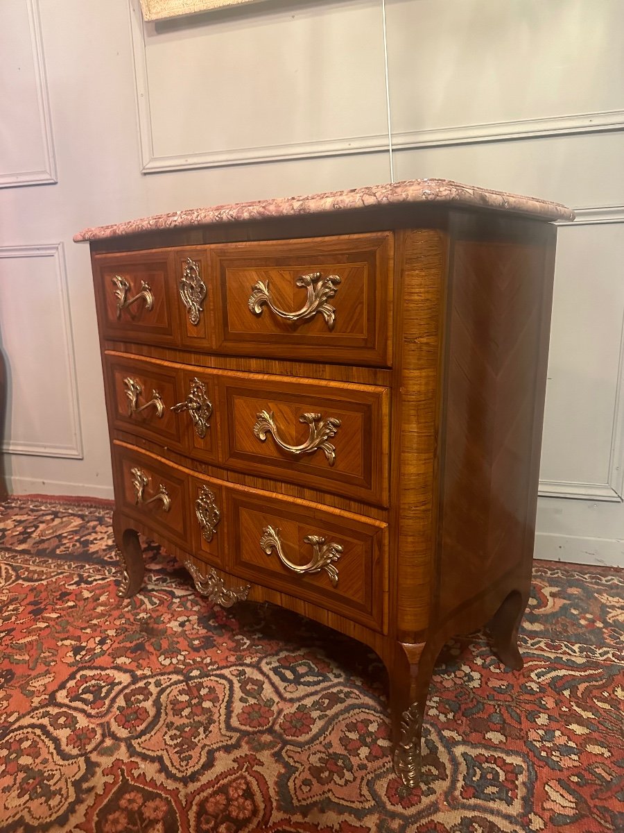 18th Century Commode In Marquetry.-photo-2