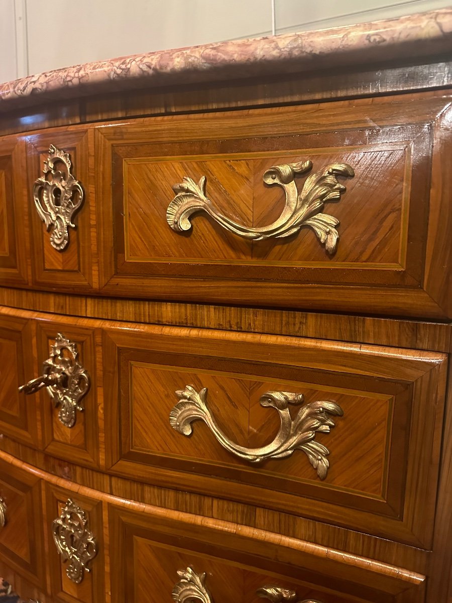 18th Century Commode In Marquetry.-photo-4