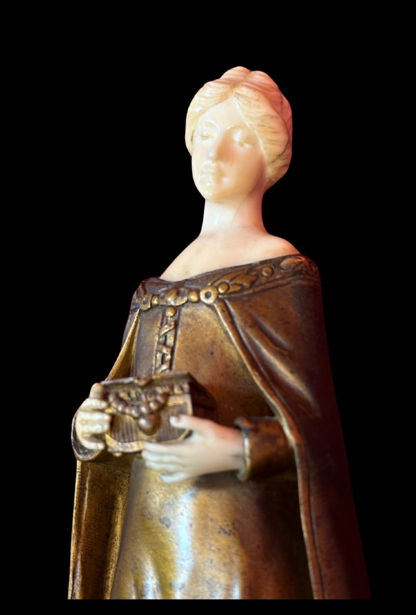 Louis Sosson ( Act 1905-1930 ) Sculpture Chryéléphantine. 