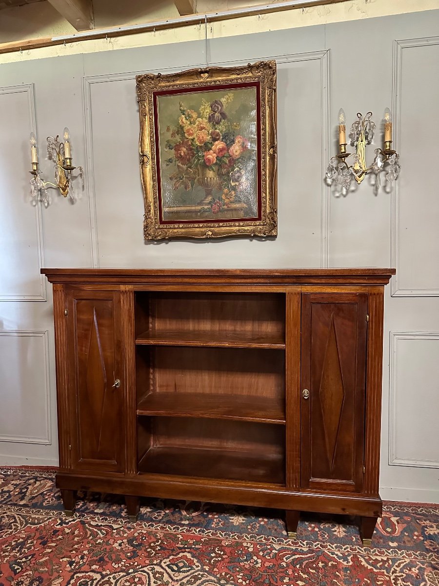 Bibus/louis XVI Style Bookcase In Mahogany. -photo-4