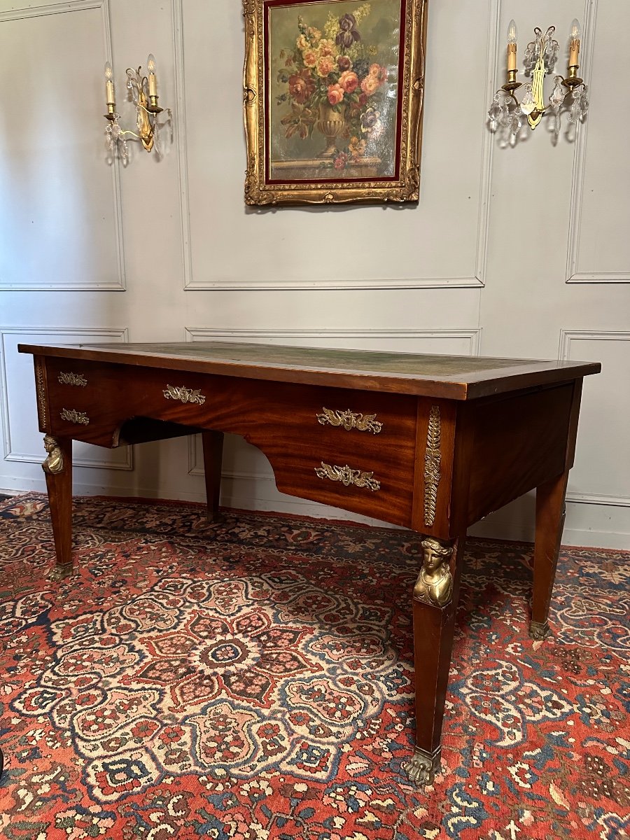 Empire Style Mahogany Desk Plate.