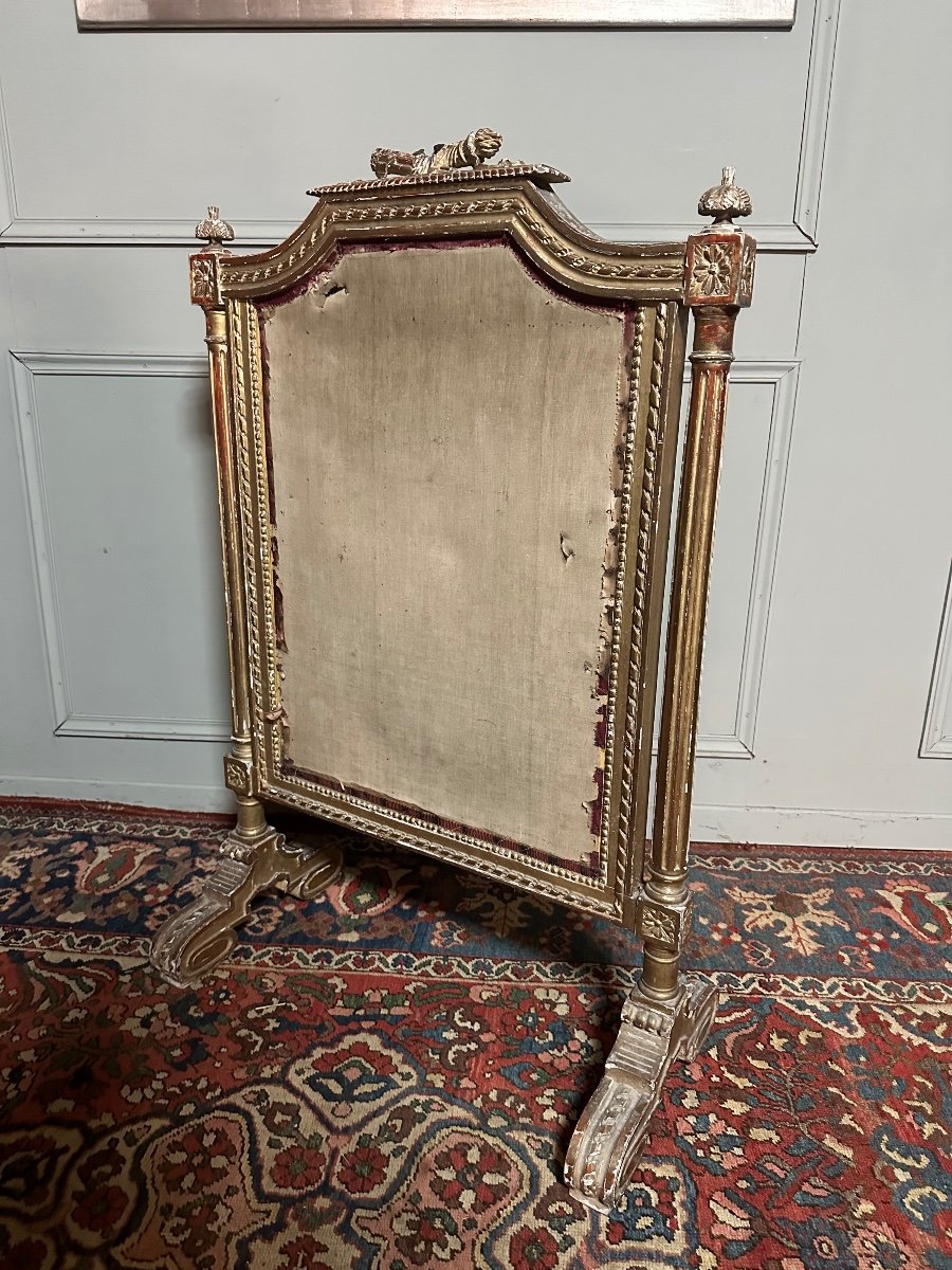 19th Century Tapestry Fireplace Screen. -photo-2