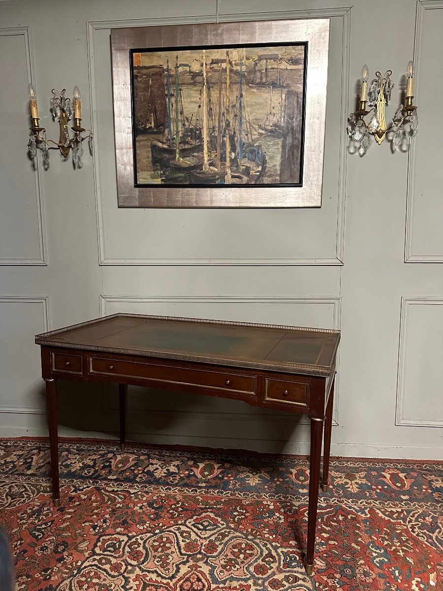 Bureau De Style Louis XVI En Acajou. -photo-3