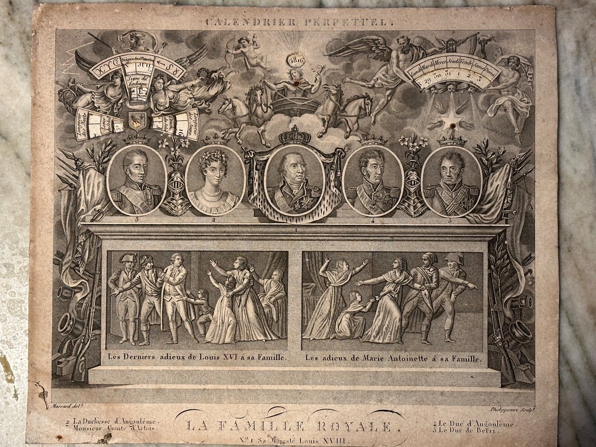 Calendrier Perpétuel Louis XVIII 