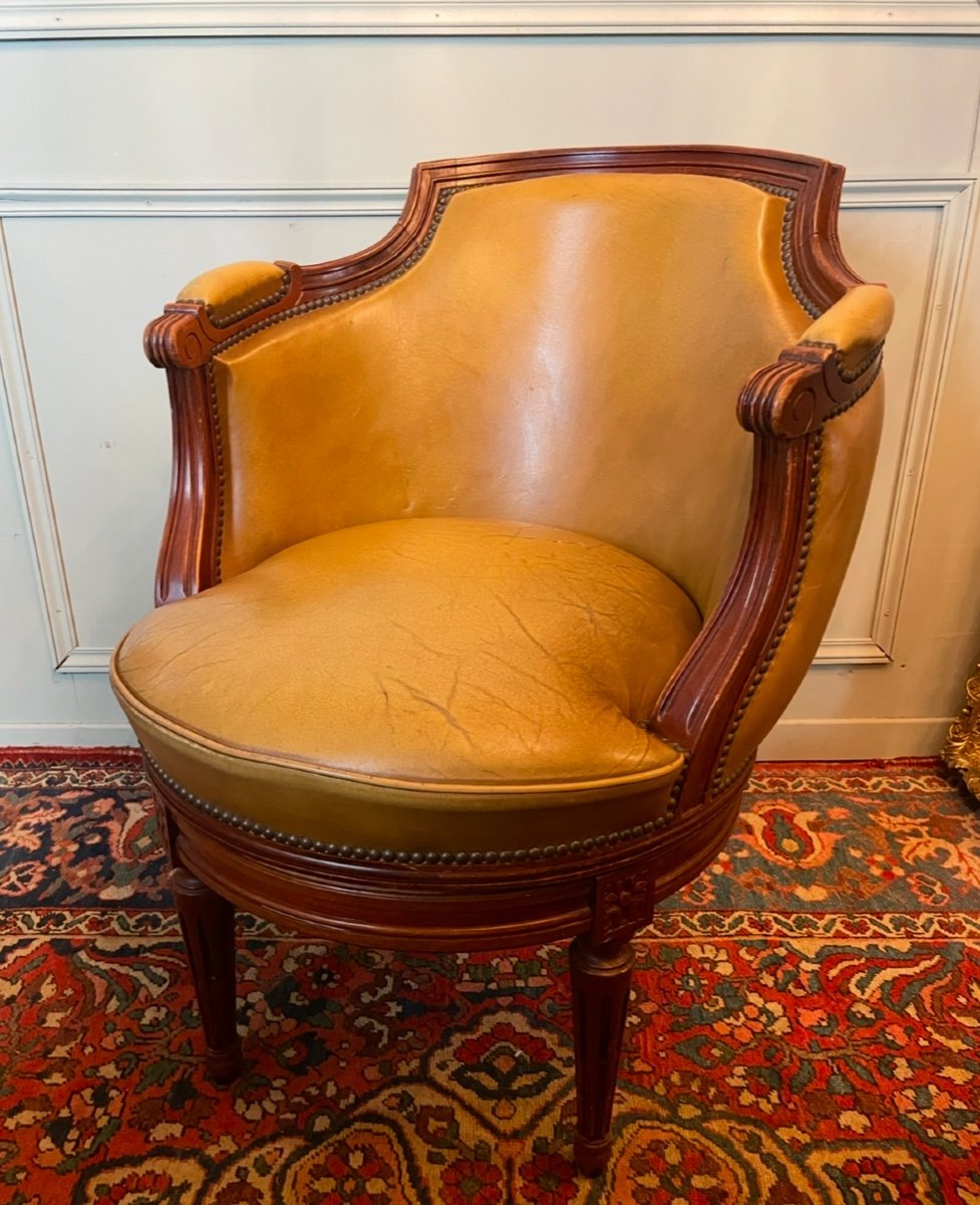 Fauteuil De Bureau Tournant De Style Louis XVI 