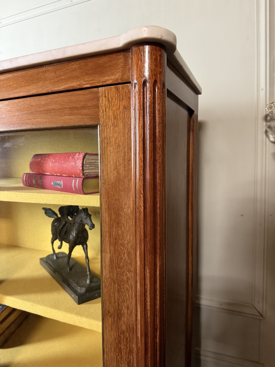 Louis XVI Style Mahogany Bookcase/display Cabinet. -photo-4