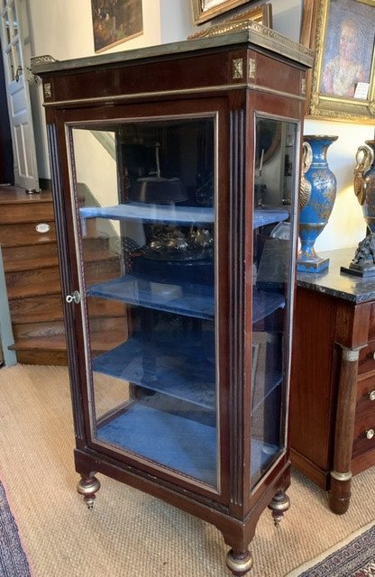 Louis XVI Style Showcase In Mahogany.