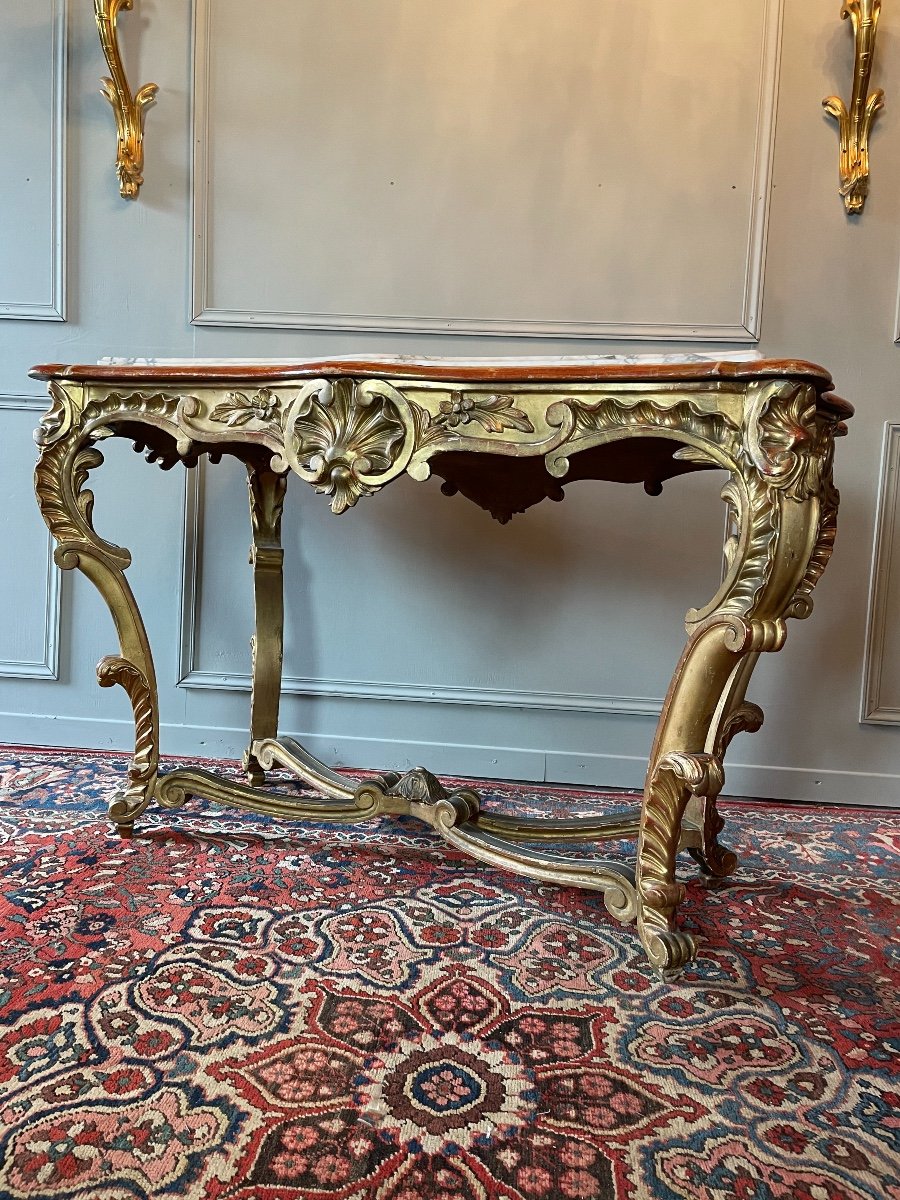 Game Table In Golden Wood From Late XIX Th Century-photo-2