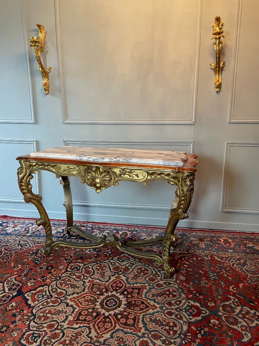 Game Table In Golden Wood From Late XIX Th Century-photo-8