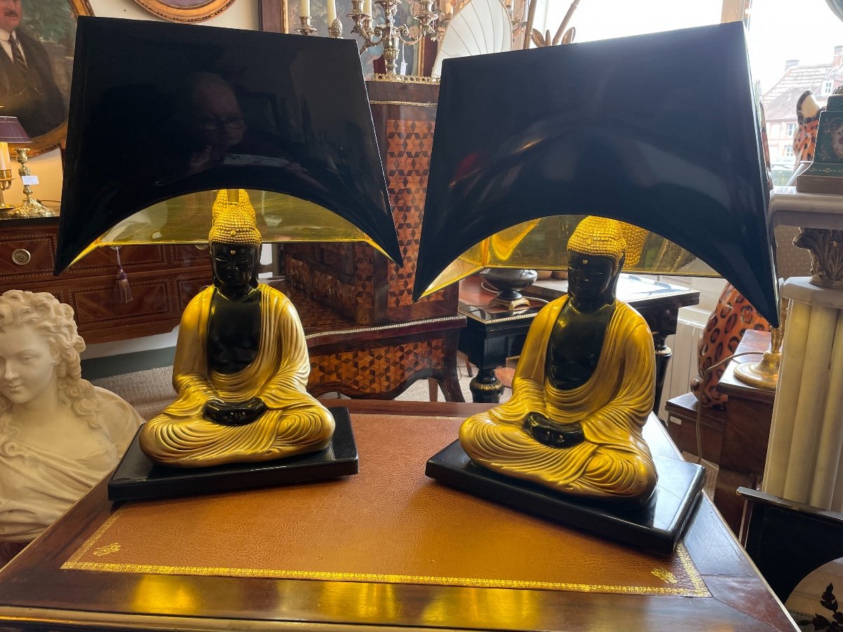 Pair Of Lamps With Buddhas' ´1970.-photo-3