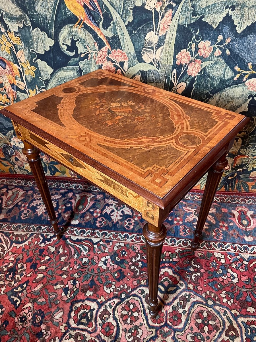 Work Table / Worker In Napoleon III Marquetry.