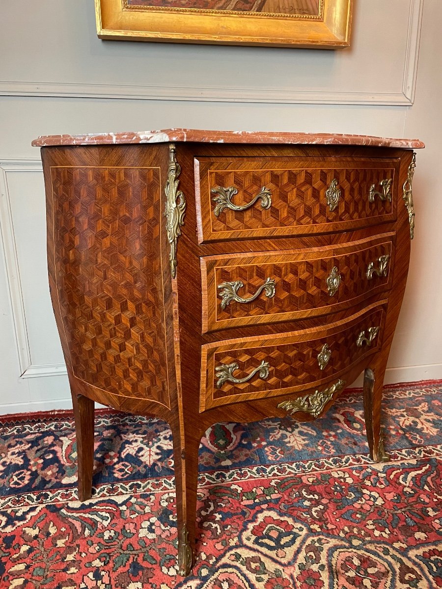 Petite Commode de style Louis XV - d’époque Napoléon III -photo-3