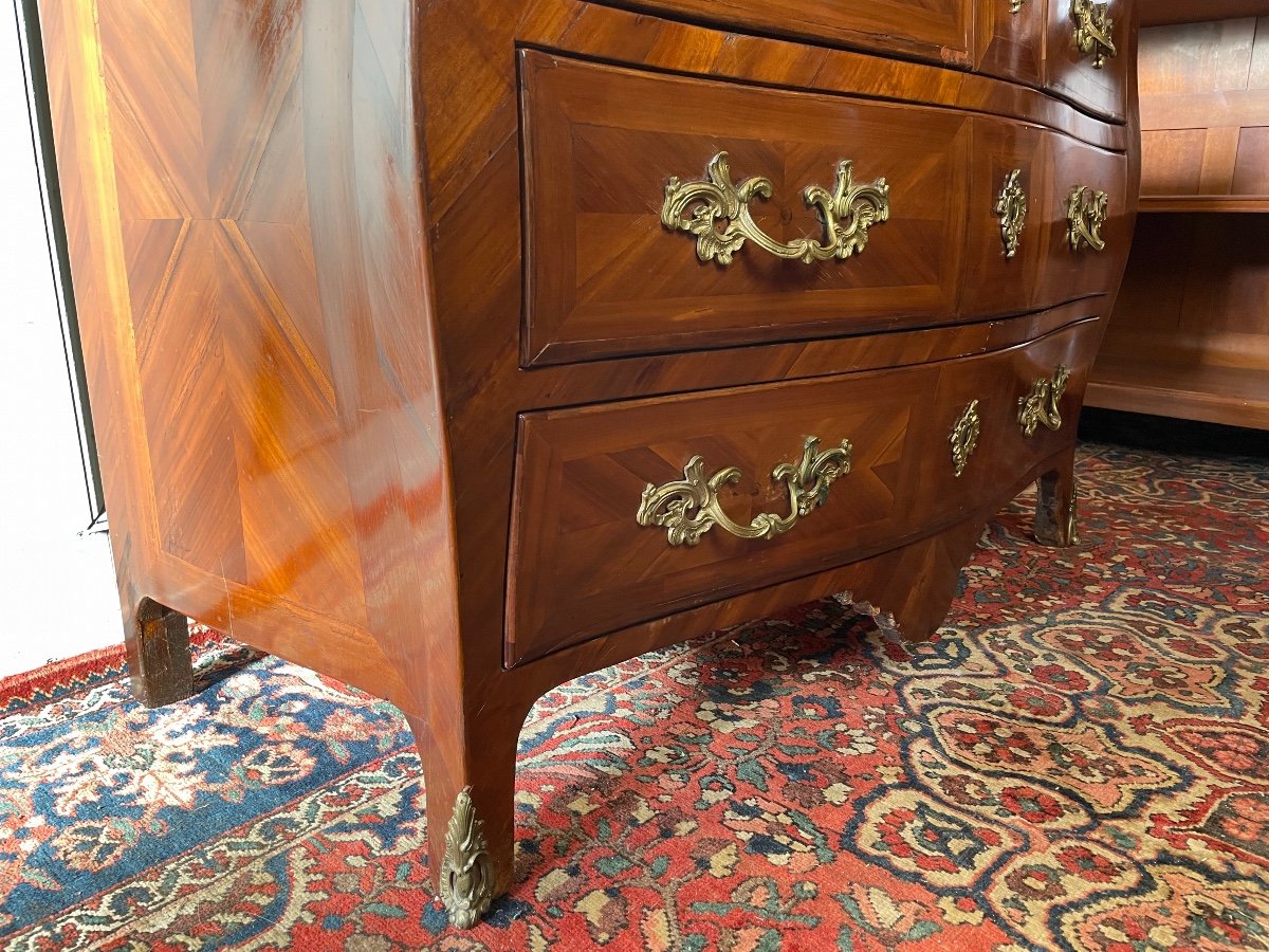 Louis XV Commode In Marquetry.-photo-2