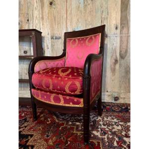 Bergere From Empire Period In Mahogany. XIX Th .