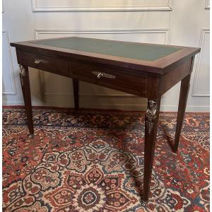 Empire Style Desk Back From Egypt In Mahogany.