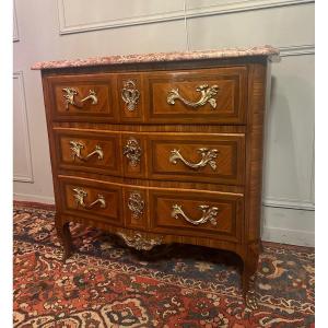 18th Century Commode In Marquetry.