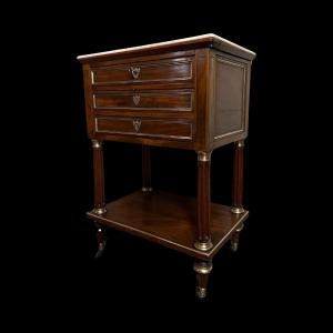 Chiffonniere / Bedside Table From Louis XVI Period In Mahogany. 