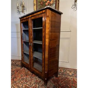 18th Century Showcase In Marquetry. 