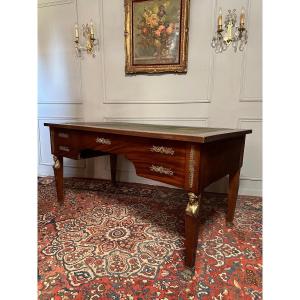 Empire Style Mahogany Desk Plate.