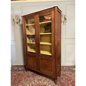 Louis XVI Style Mahogany Bookcase/display Cabinet. 