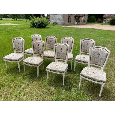 Suite Of Eight Louis XVI Style Chairs.